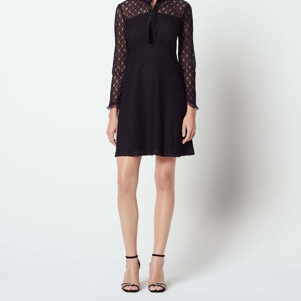 Sandro Paris long sleeve lace dress